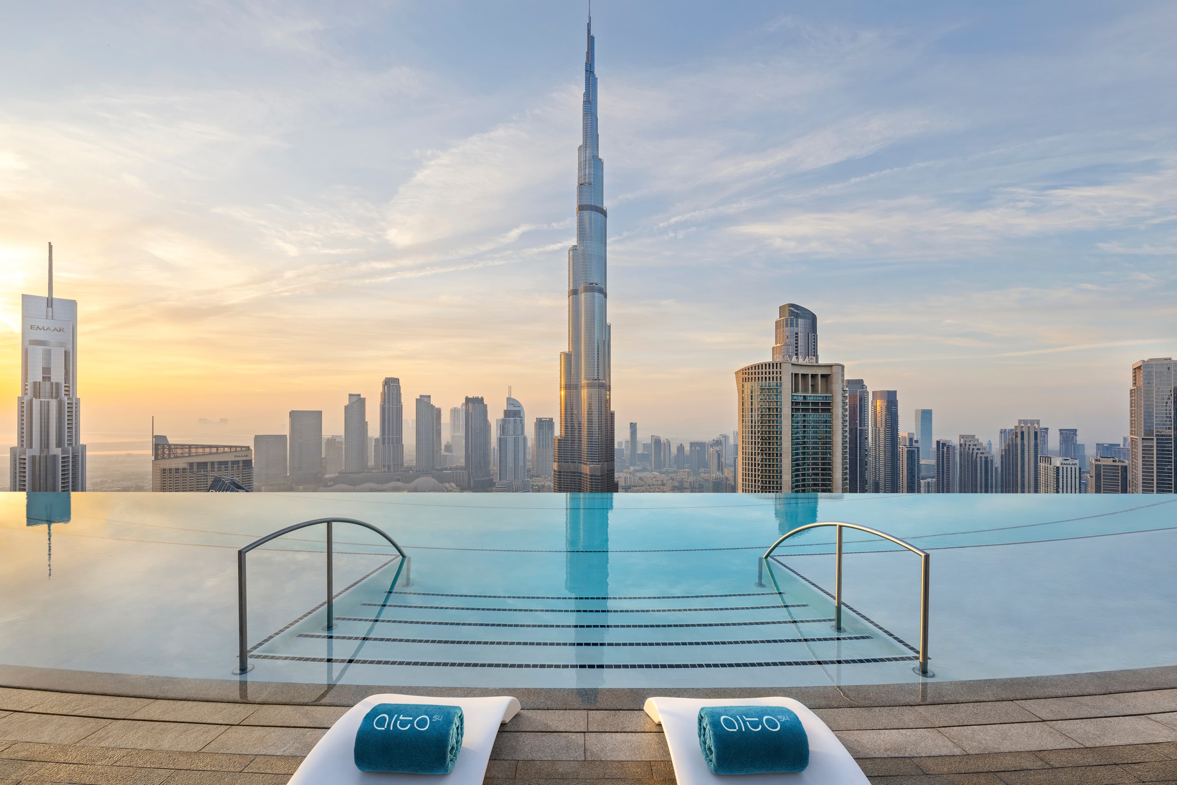 Dubai skyline with Address Sky View
